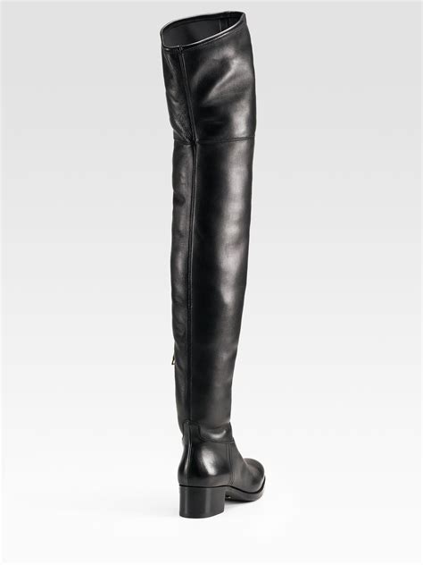 women's prada boots sale|Prada thigh high boots.